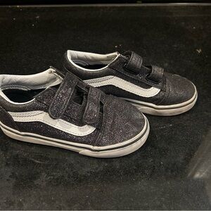 Vans Kids Black Glitter Sneakers